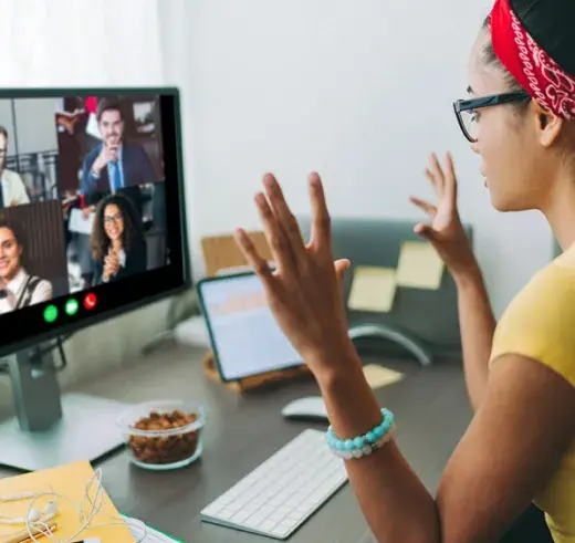 woman on a video conference