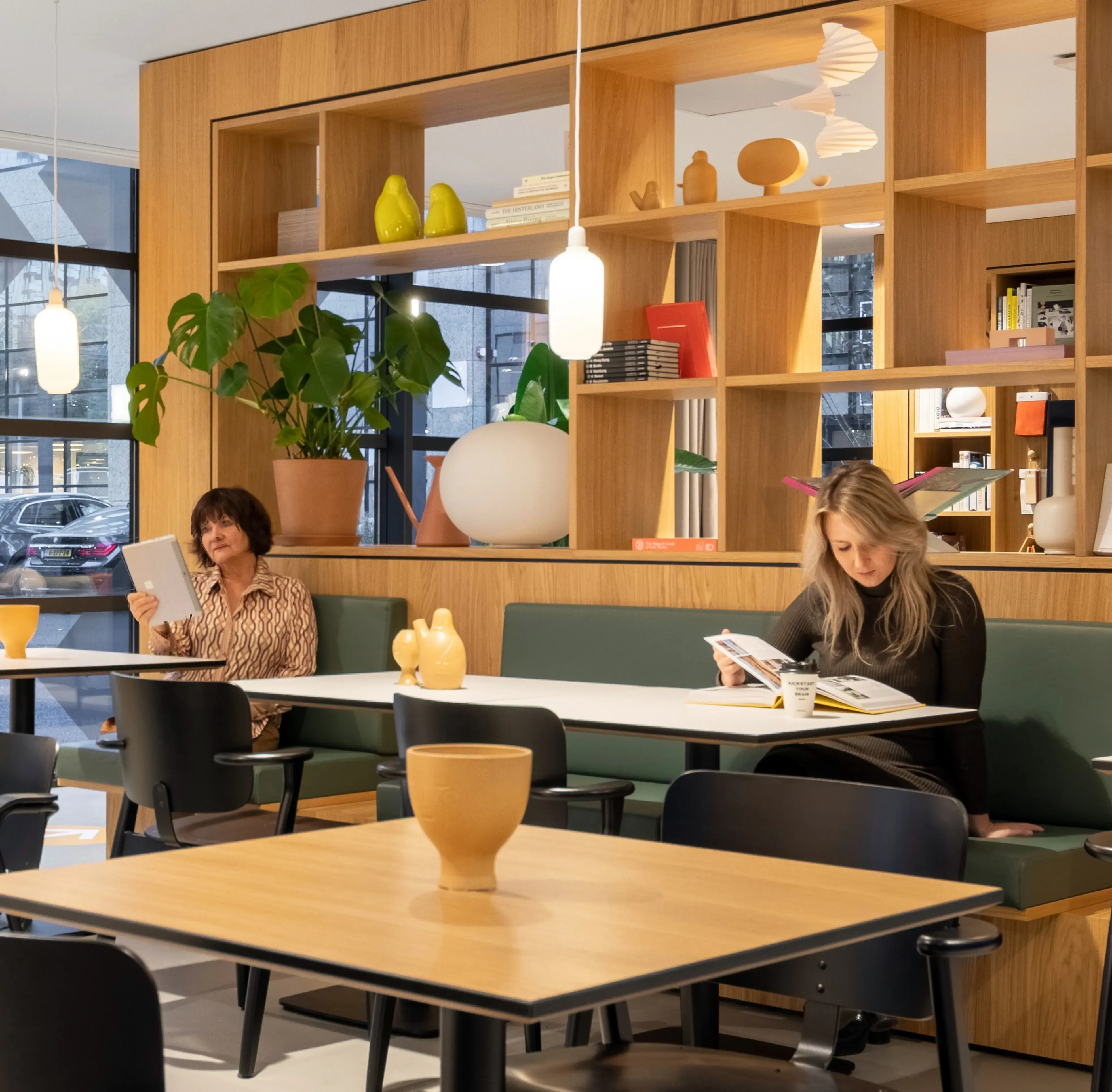 Pair working in Regus co-working space